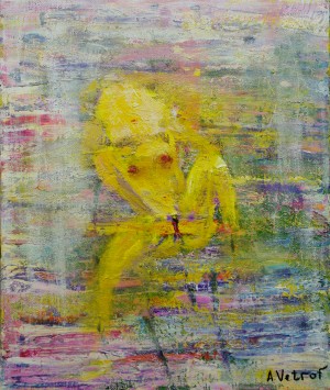 Nude oil on canvas 45x55 cm 2014painter Alik Vetrof by Vetrof Alik